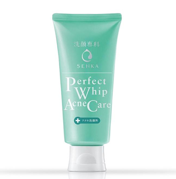 Sữa Rửa Mặt Ngừa Mụn Shiseido Senka Perfect Whip Acne Care 100gr ( Xanh Lá )