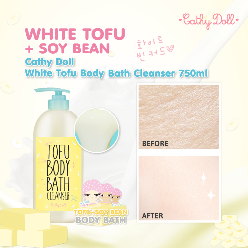 Sữa tắm dưỡng trắng da đậu hũ Cathy Doll White Tofu Body Bath Cleanser 750ml